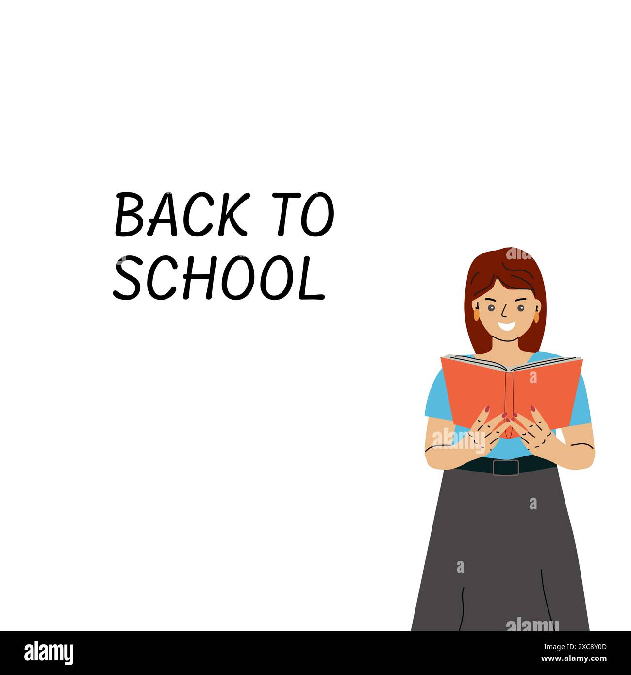 Retour à l'école, bannière ou cadre de maternelle. Enfants éléments scolaires, crayons de fond avec espace de copie. Fournitures pour enfants, design mignon. Peut être utilisé f Illustration de Vecteur