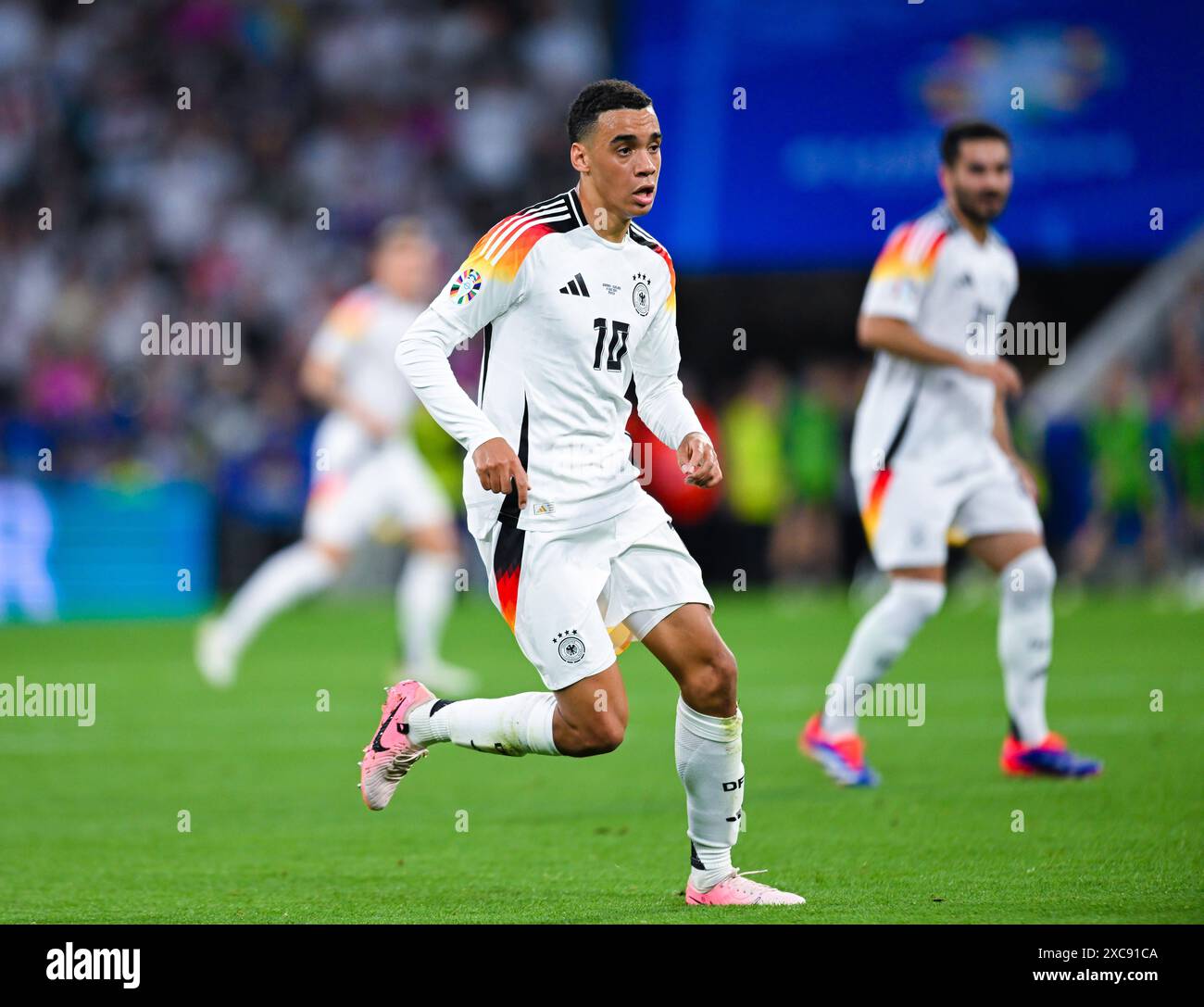 Jamal Musiala Germany rennt und schaut, UEFA EURO 2024 - Group A, Allemagne vs Scotland, Fussball Arena München AM 14. Juin 2024 à München, Deutschland. Foto von Silas Schueller/DeFodi images Jamal Musiala Germany Runs and Looks, UEFA EURO 2024 - Group A, Allemagne vs Écosse, Munich Football Arena le 14 juin 2024 à Munich, Allemagne. Photo de Silas Schueller/DeFodi images Defodi-738 738 GERSCO 20240614 382 *** Jamal Musiala Allemagne court et regarde, UEFA EURO 2024 Groupe A, Allemagne vs Écosse, Munich Football Arena le 14 juin 2024 à Munich, Allemagne photo de Silas Schueller DeFodi images Jamal M Banque D'Images