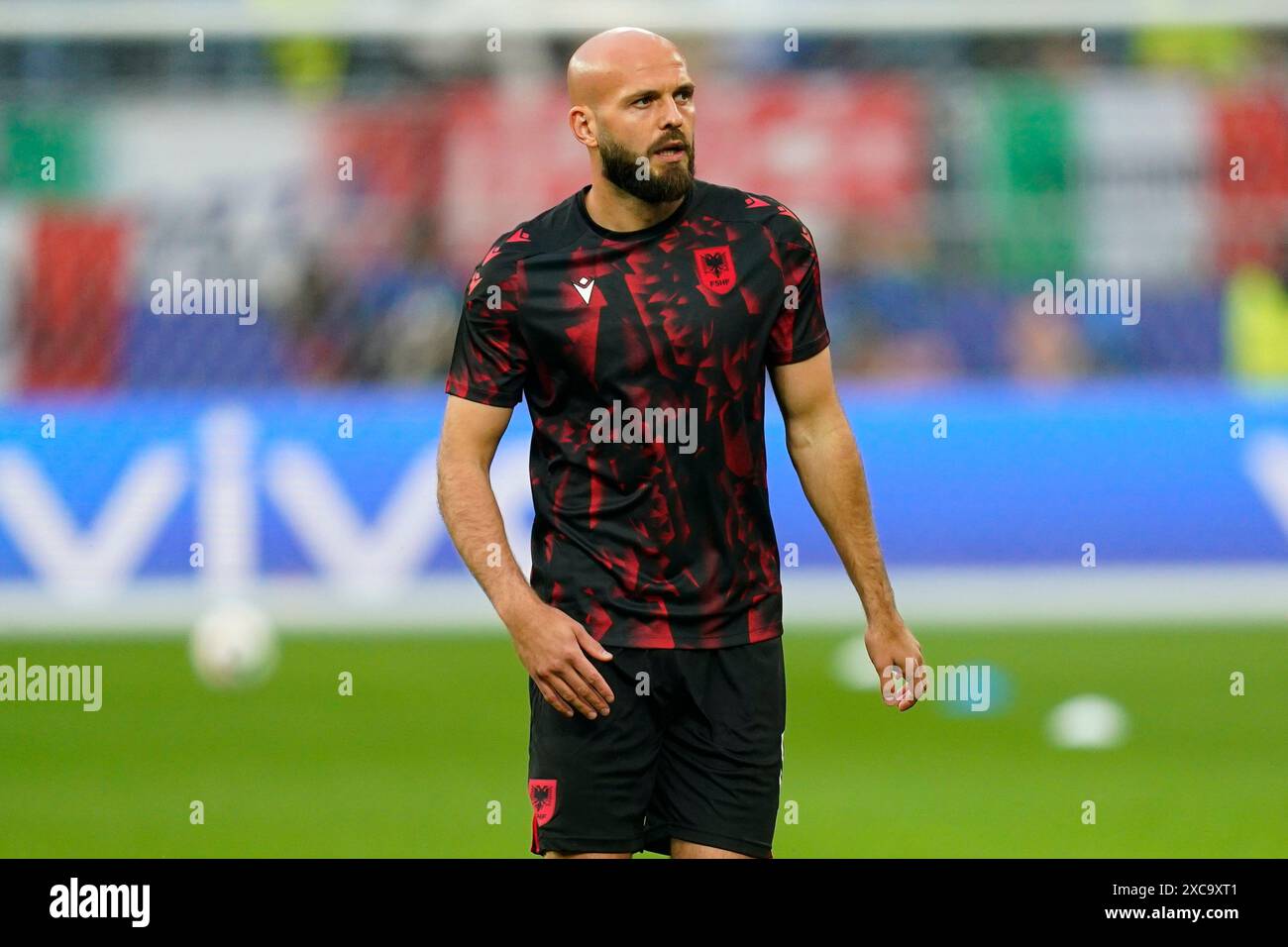 Dortmund, Allemagne. 15 juin 2024. Arlind Ajeti, Albanais, lors du match de l'UEFA Euro 2024 opposant l'Italie à l'Albanie, Groupe B, date 1, a joué au BVB Stadion le 15 juin 2024 à Dortmund, Allemagne. (Photo de Sergio Ruiz/PRESSINPHOTO) crédit : AGENCE SPORTIVE PRESSINPHOTO/Alamy Live News Banque D'Images