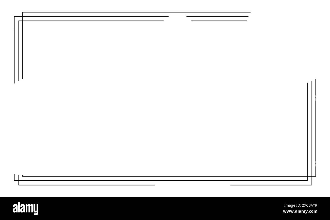 Page d'illustration de ligne de cadre de bordure sur fond blanc. Illustration de Vecteur