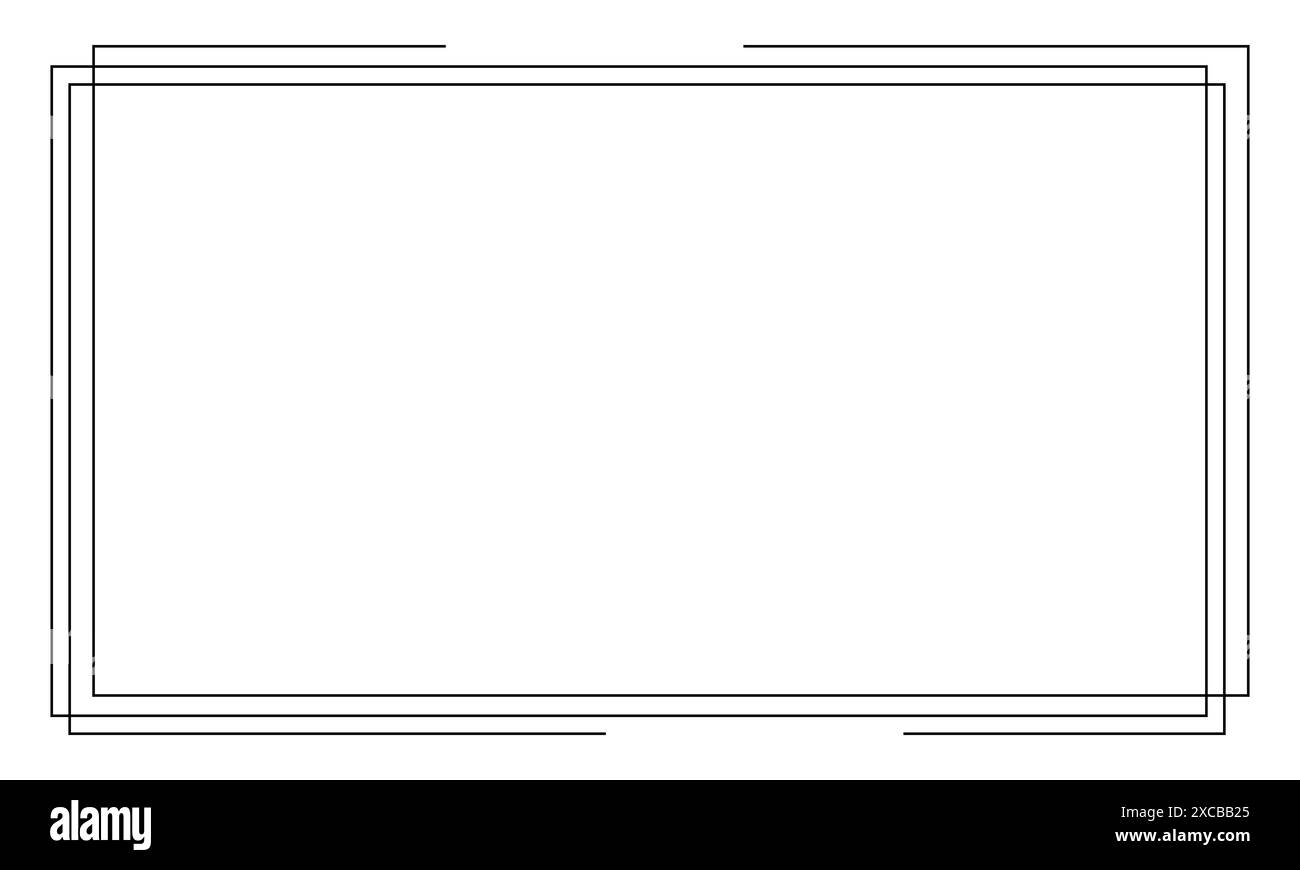 Page d'illustration de ligne de cadre de bordure sur fond blanc. Illustration de Vecteur