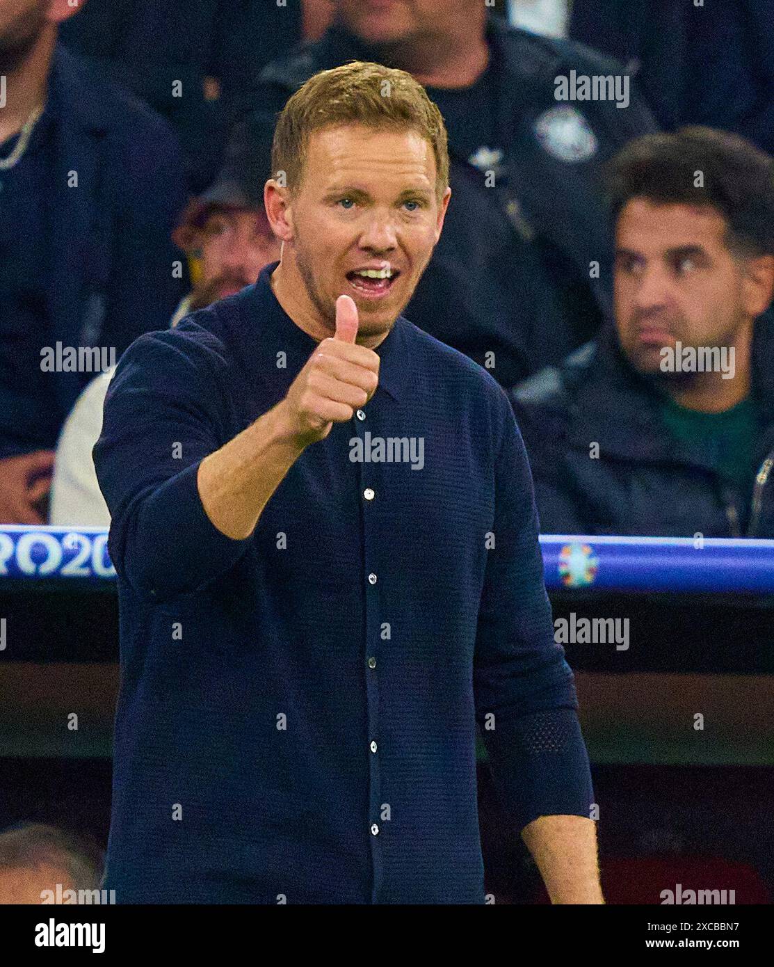Julian Nagelsmann, entraîneur de la DFB, Bundestrainer, Nationaltrainer, dans le match de la phase de groupes ALLEMAGNE - ECOSSE des Championnats d'Europe de l'UEFA 2024 le 14 juin 2024 à Munich, Allemagne. Photographe : Peter Schatz Banque D'Images
