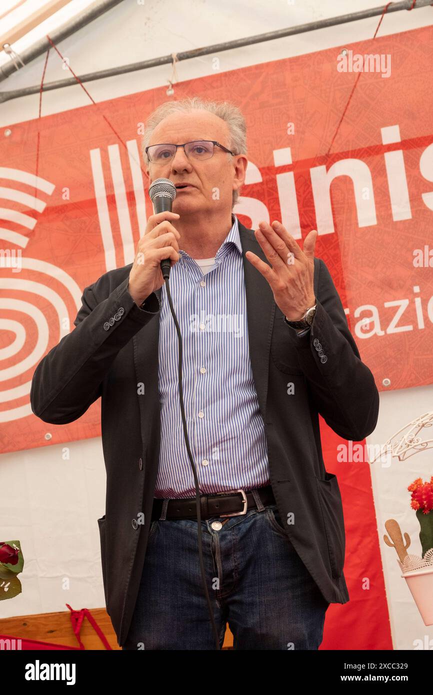 Milan, Italie. 16 juin 2024. Cooperativa Labriola. Via Falck 51. Assemblea durante la festa di Alleanza Verdi Sinistra.- Cronaca - Milano, Italia - Domenica 16 giugno 2024(Foto Alessandro Cimma/Lapresse) Labriola coopérative. Via Falck 51. Assemblée lors de la fête Alleanza Verdi Sinistra - Actualités - Milan, Italie - dimanche 16 juin 2024 (photo Alessandro Cimma/Lapresse) Marco Daltoso crédit : LaPresse/Alamy Live News Banque D'Images