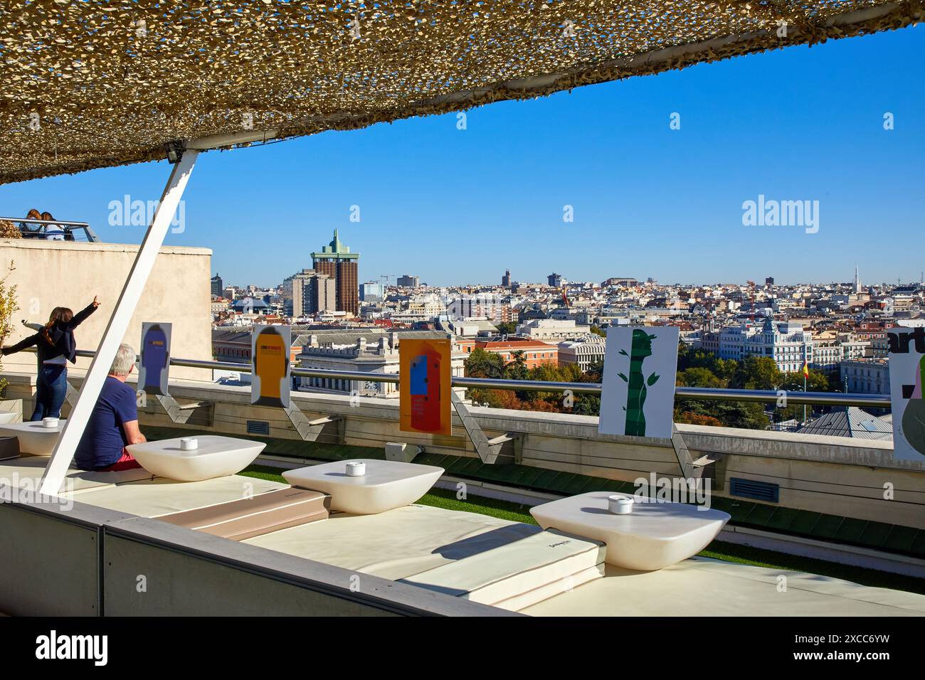 Terrasse, Circulo de Bellas Artes, Madrid, Espagne, Europe Banque D'Images