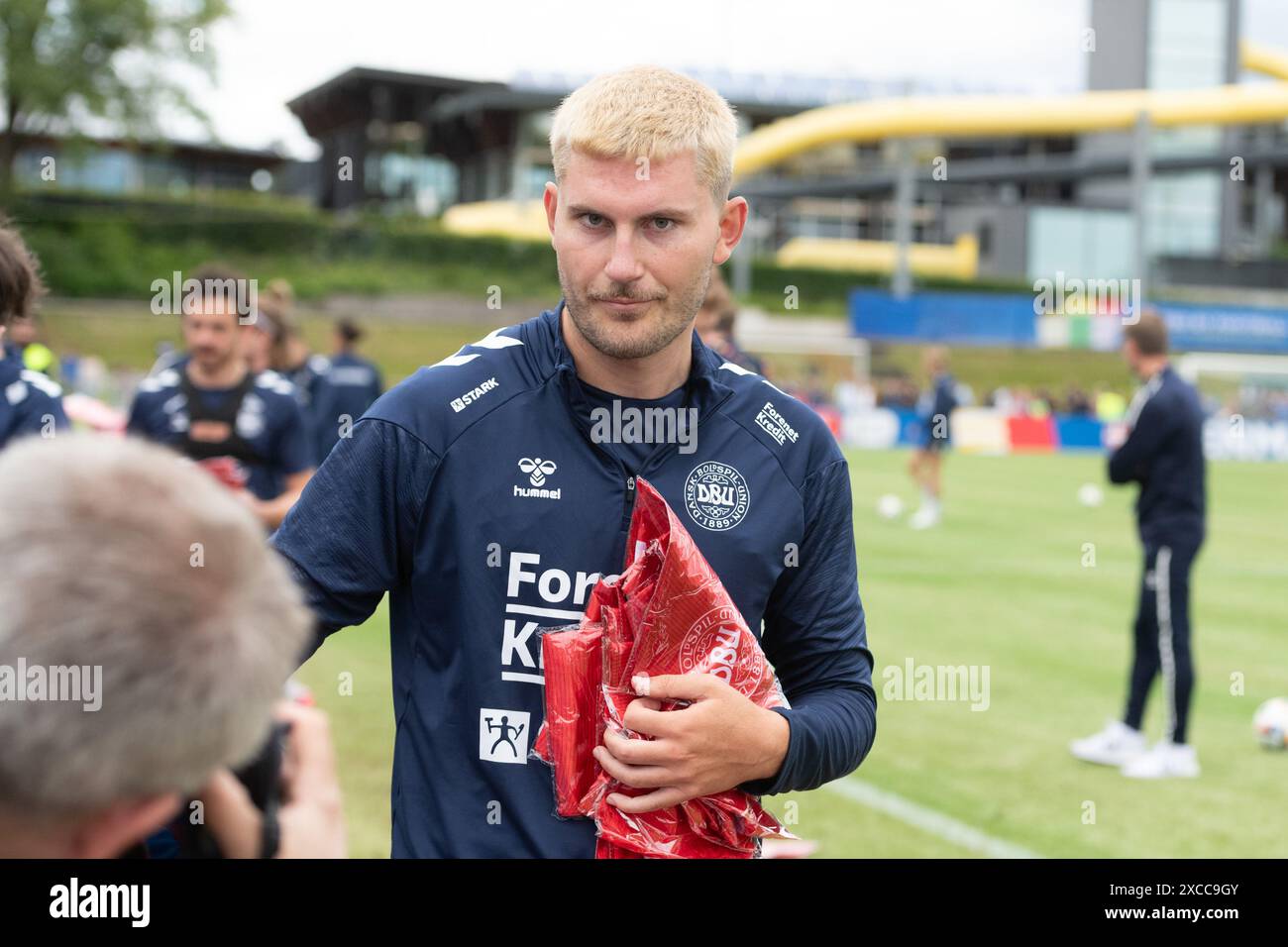 Jonas Older Wind (Daenemark, #19) Oeffentliches Training Nationalmannschaft Daenemark, UEFA Fussball Europameisterschaft 2024, Herren, EM 2024, GER, 11.06.2024, Foto : Eibner-Pressefoto/Wolfgang Frank Banque D'Images