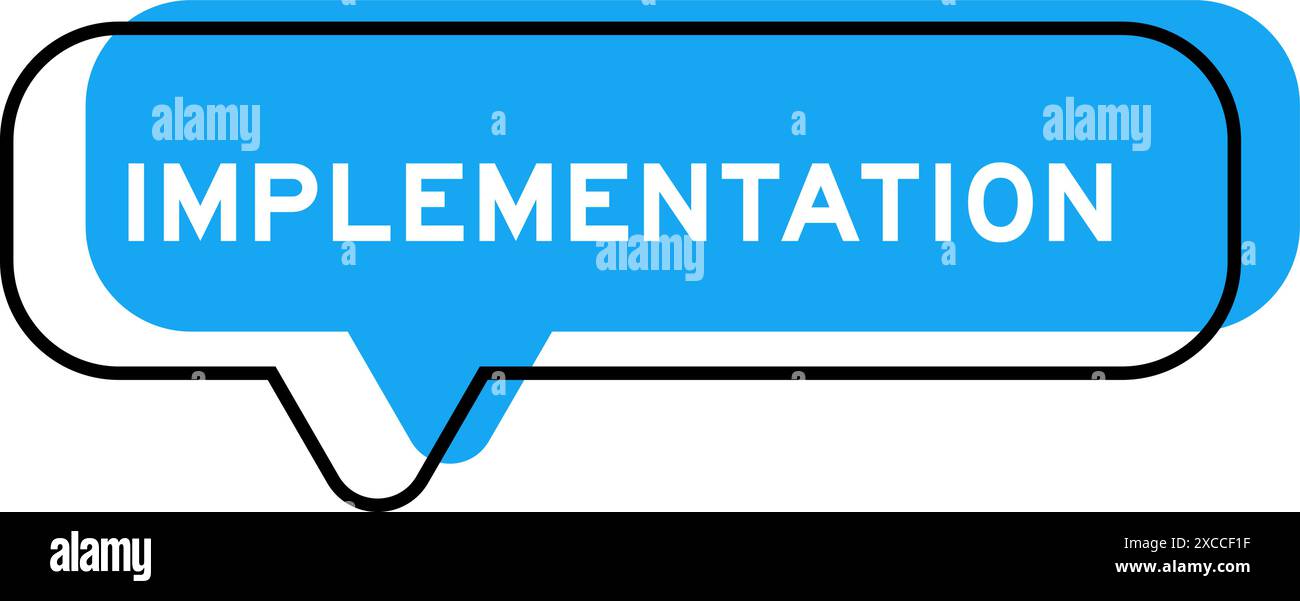 Bannière vocale et nuance bleue avec implémentation de mot sur fond blanc Illustration de Vecteur