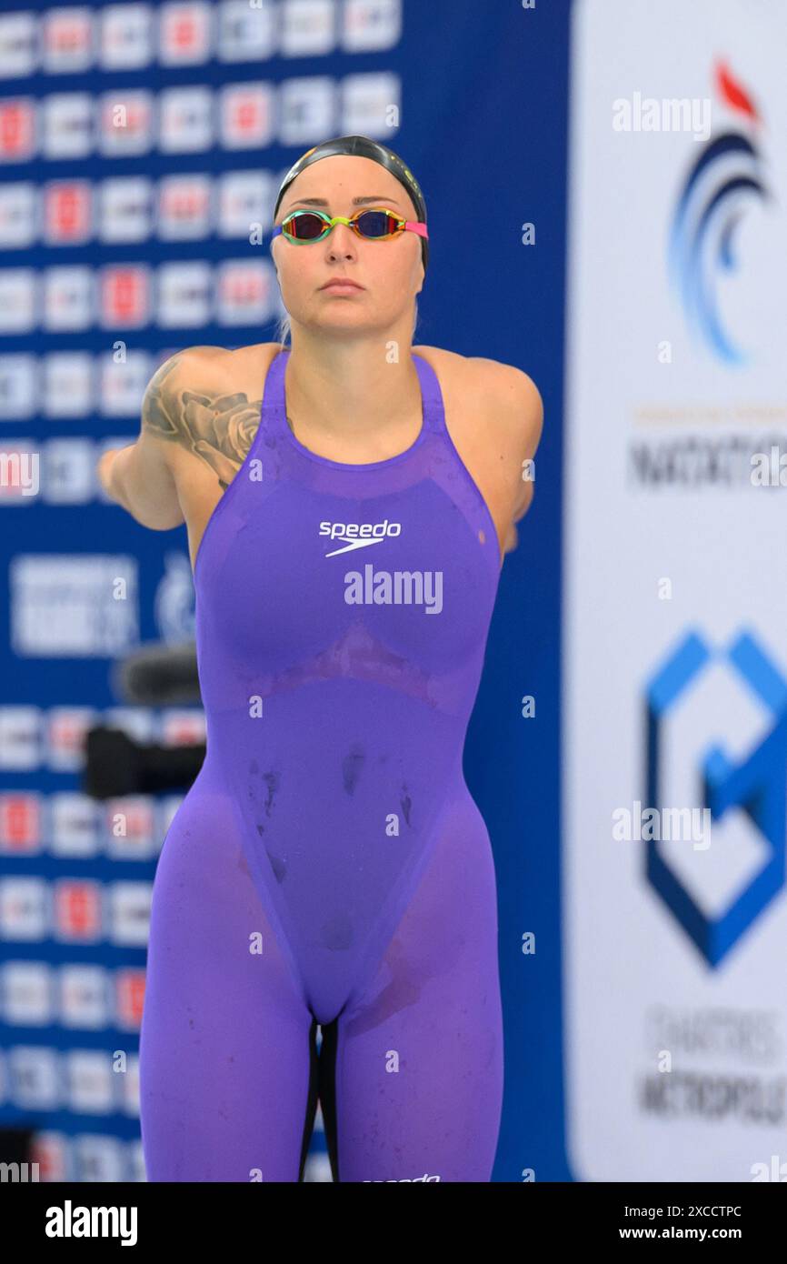 Anna Egorova participe aux Championnats de France de natation 2024 à Chartres, France, le 16 juin 2024. Photo de Laurent Zabulon/ABACAPRESS. COM Banque D'Images