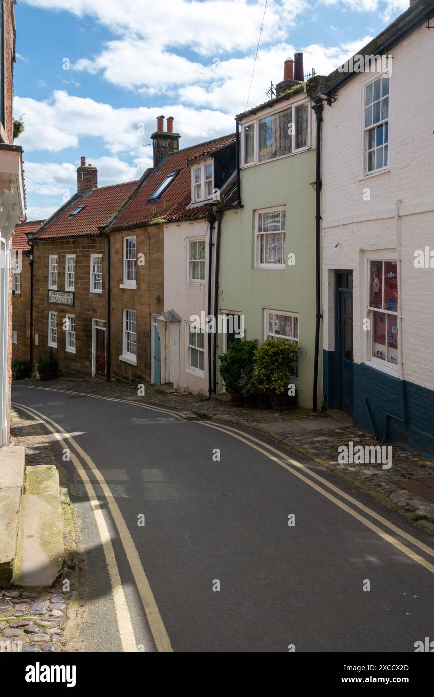 Robin Hood's Bay, un vieux village de pêcheurs pittoresque sur la côte patrimoniale de North York Moors, North Yorkshire, Angleterre, Royaume-Uni Banque D'Images