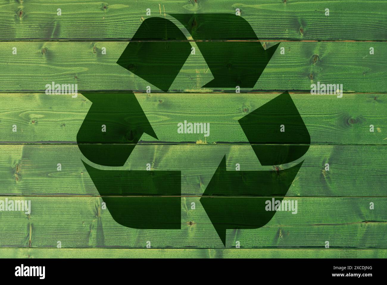 Symbole de recyclage sur un tableau vert. Banque D'Images
