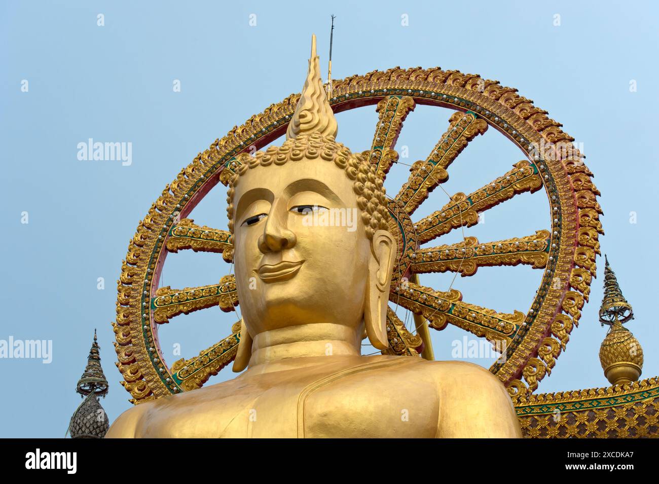 Portrait de Bouddha, Wat Phra Yai, le temple du Grand Bouddha, sur Ko Phan, Koh Samui, Thaïlande Banque D'Images