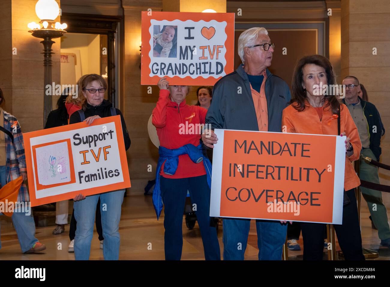 Paul, Minnesota. Capitole d'État. Rassemblement de fécondation in vitro pour soutenir plus d'assurance fertilité et pour aider plus de familles du Minnesota à lutter Banque D'Images