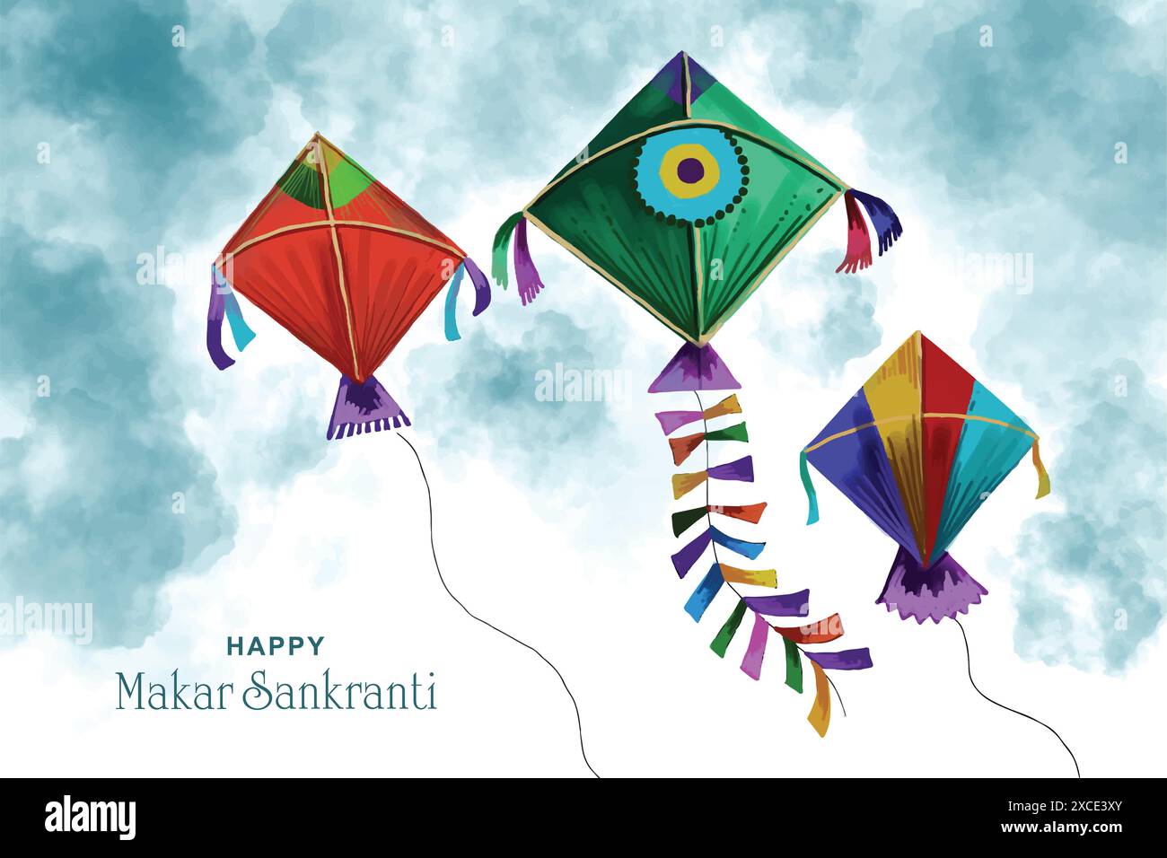 Heureux makar sankranti vacances inde fond de festival Illustration de Vecteur