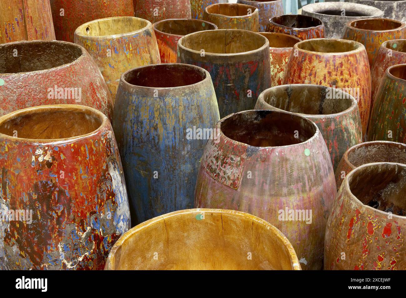 La poterie africaine. Juantxo Mugica Décoration exposition. Oyartzun, Gipuzkoa. L'Euskadi. L'Espagne. Banque D'Images