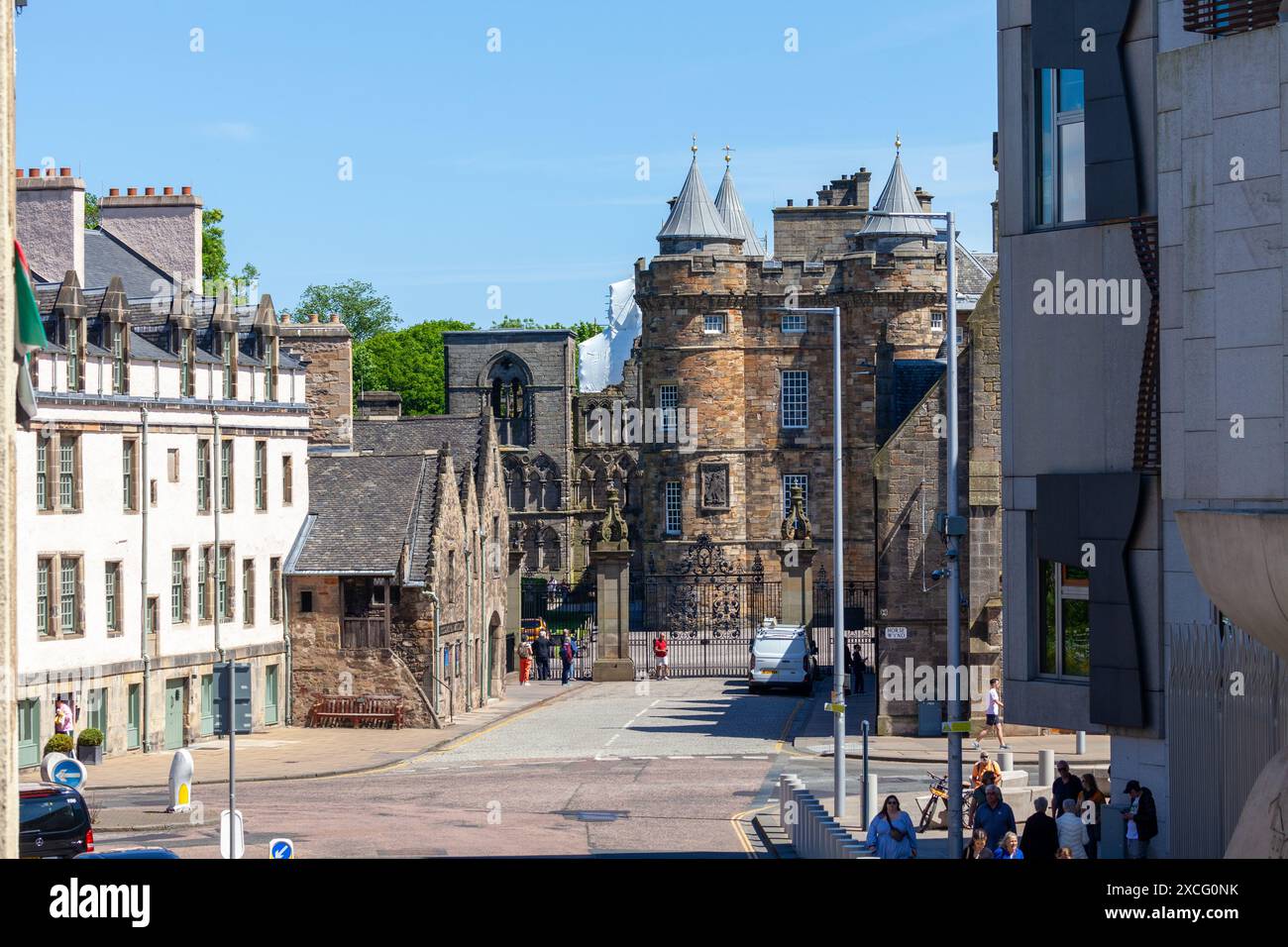 Palais de Holyroodhouse. Résidence officielle du roi à Édimbourg Banque D'Images