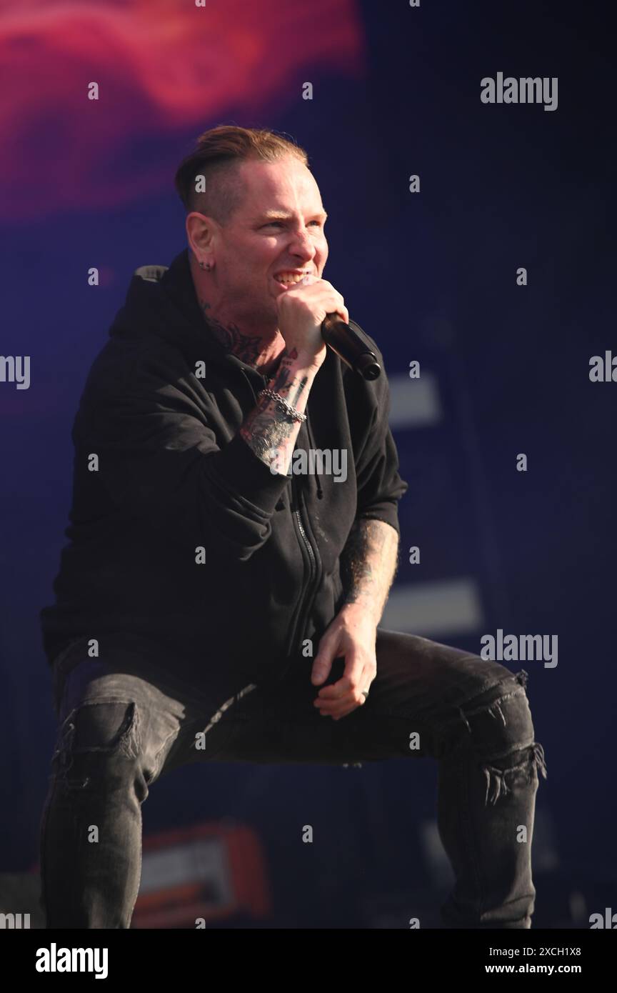 Donington, Royaume-Uni. 16 juin 2024. Corey Taylor possède la scène Opus au Download Festival. Crédit : Cristina Massei/Alamy Live news. Banque D'Images