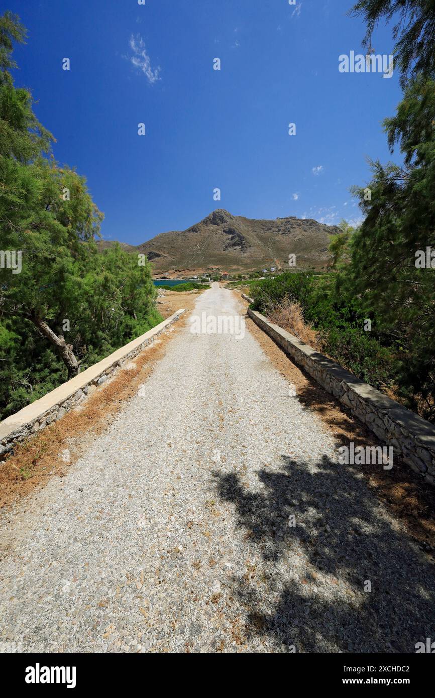 Aghios Antonios, Tilos, îles Dodécanèse, sud de la mer Égée, Grèce. Banque D'Images