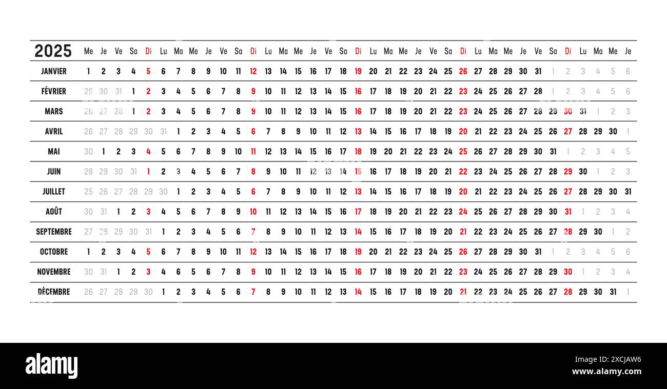 Calendrier mural de l