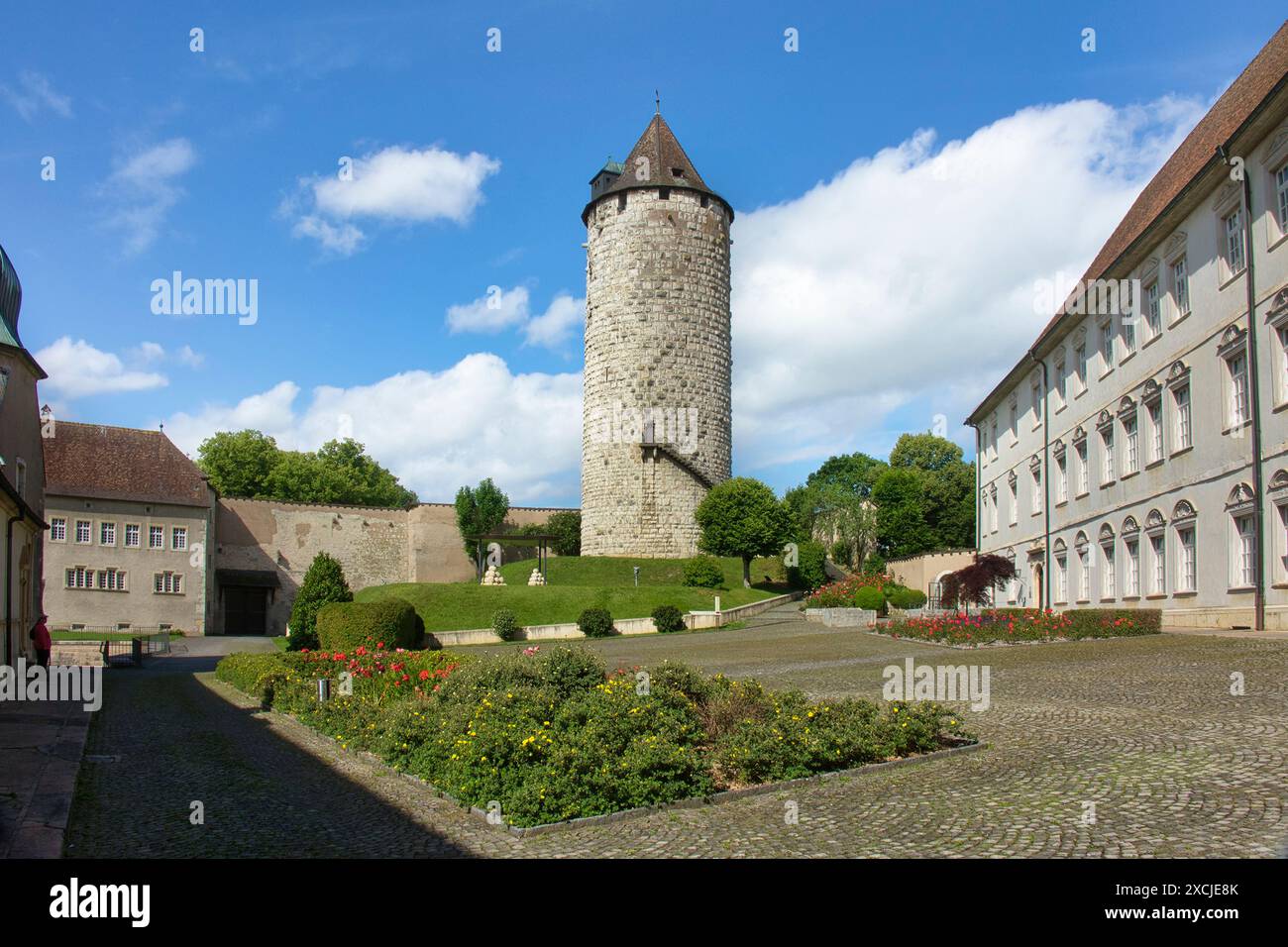 Pruntrut (Porrentruy) est une petite ville, commune politique et capitale du district du même nom dans le canton suisse du Jura et de l'Ajoie Banque D'Images