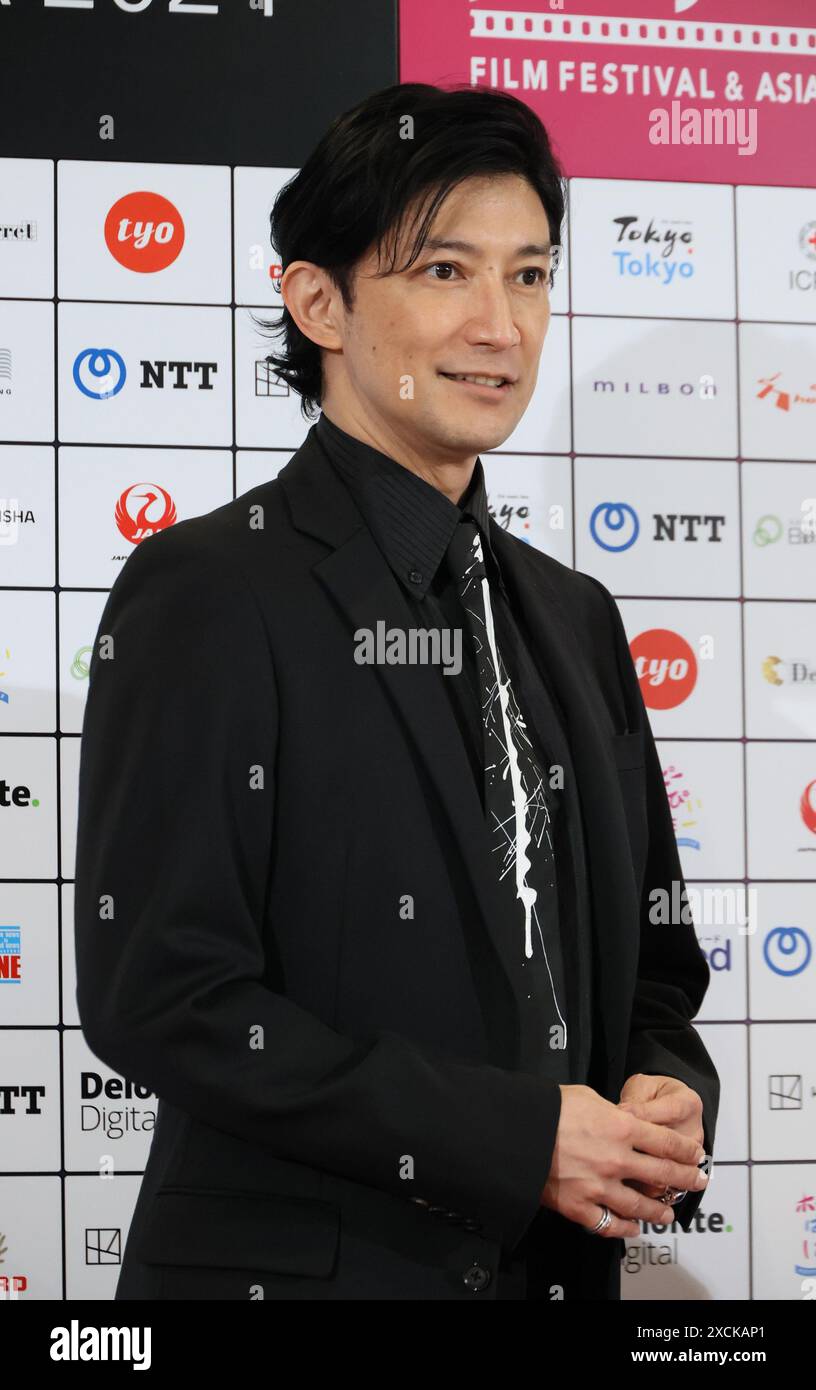 Tokyo, Japon. 17 juin 2024. Le danseur japonais Kazuhiro Nishijima pose lors d'une séance photo de la cérémonie de remise des prix du Short Shorts film Festival & Asia 2024 à Tokyo le lundi 17 juin 2024. L'acteur birman Win Morisaki a remporté le George Lucas Award (Grand Prix) avec son court métrage musical 'Sen'. (Photo de Yoshio Tsunoda/AFLO) crédit : Aflo Co. Ltd./Alamy Live News Banque D'Images
