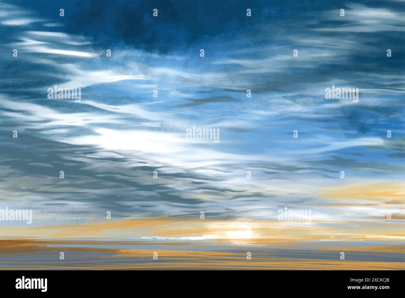Fond de ciel bleu réaliste Illustration de Vecteur