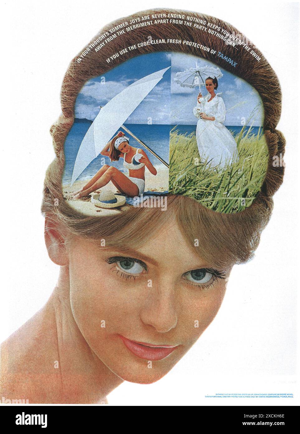 1965 TAMPAX TAMPONS ad Banque D'Images