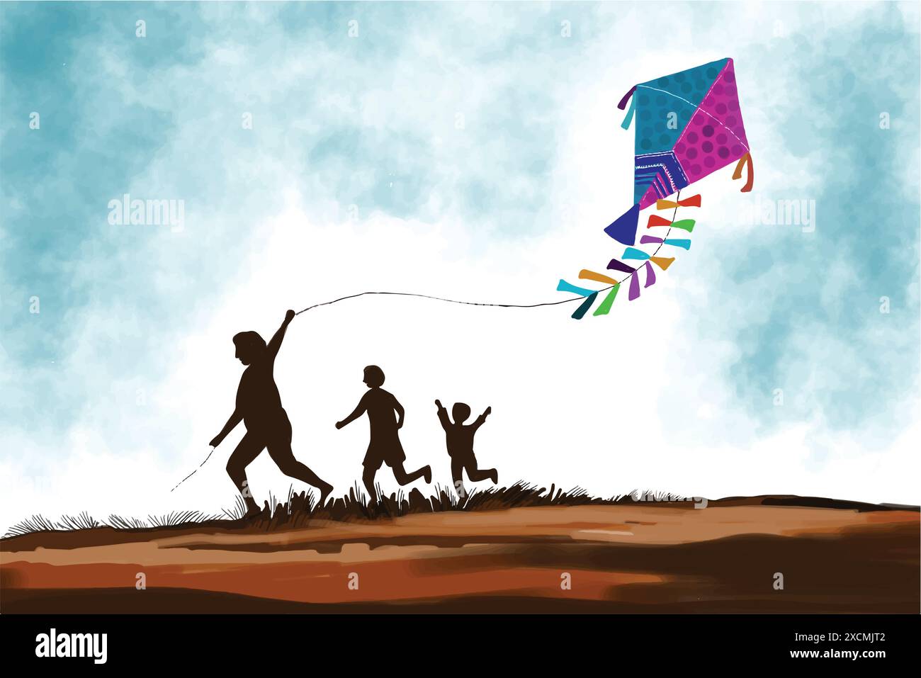 Heureux makar sankranti vacances inde fond de festival Illustration de Vecteur