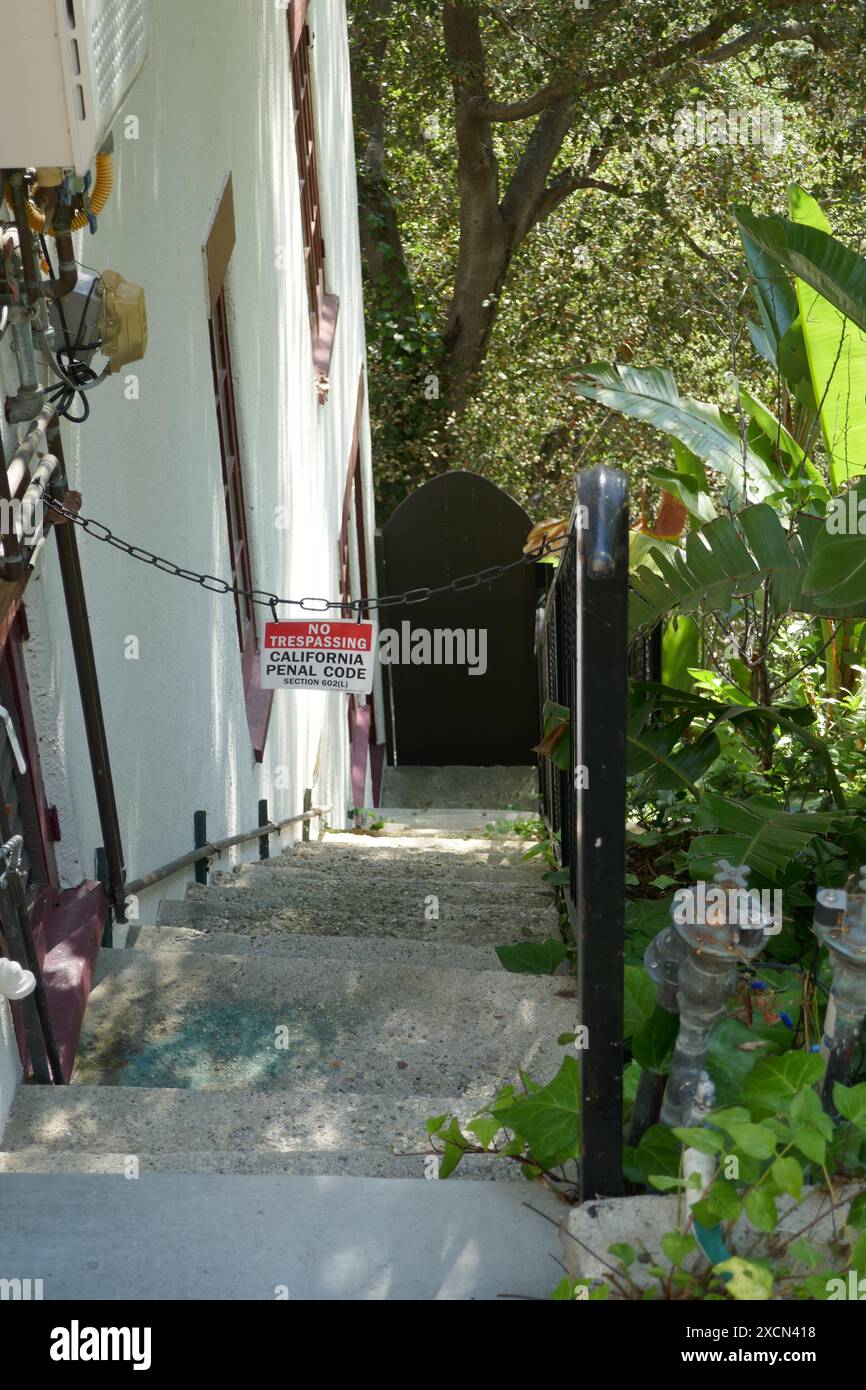 Los Angeles, Californie, USA 14 juin 2024 acteur Jack Nicholson et acteur Dennis Hopper ancien domicile/maison au 3072 Belden Drive à Hollywood Hills le 14 juin 2024 à Los Angeles, Californie, USA. Photo de Barry King/Alamy Stock photo Banque D'Images