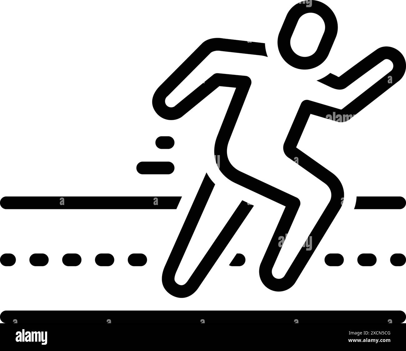 Icône du coureur, exécuter Illustration de Vecteur