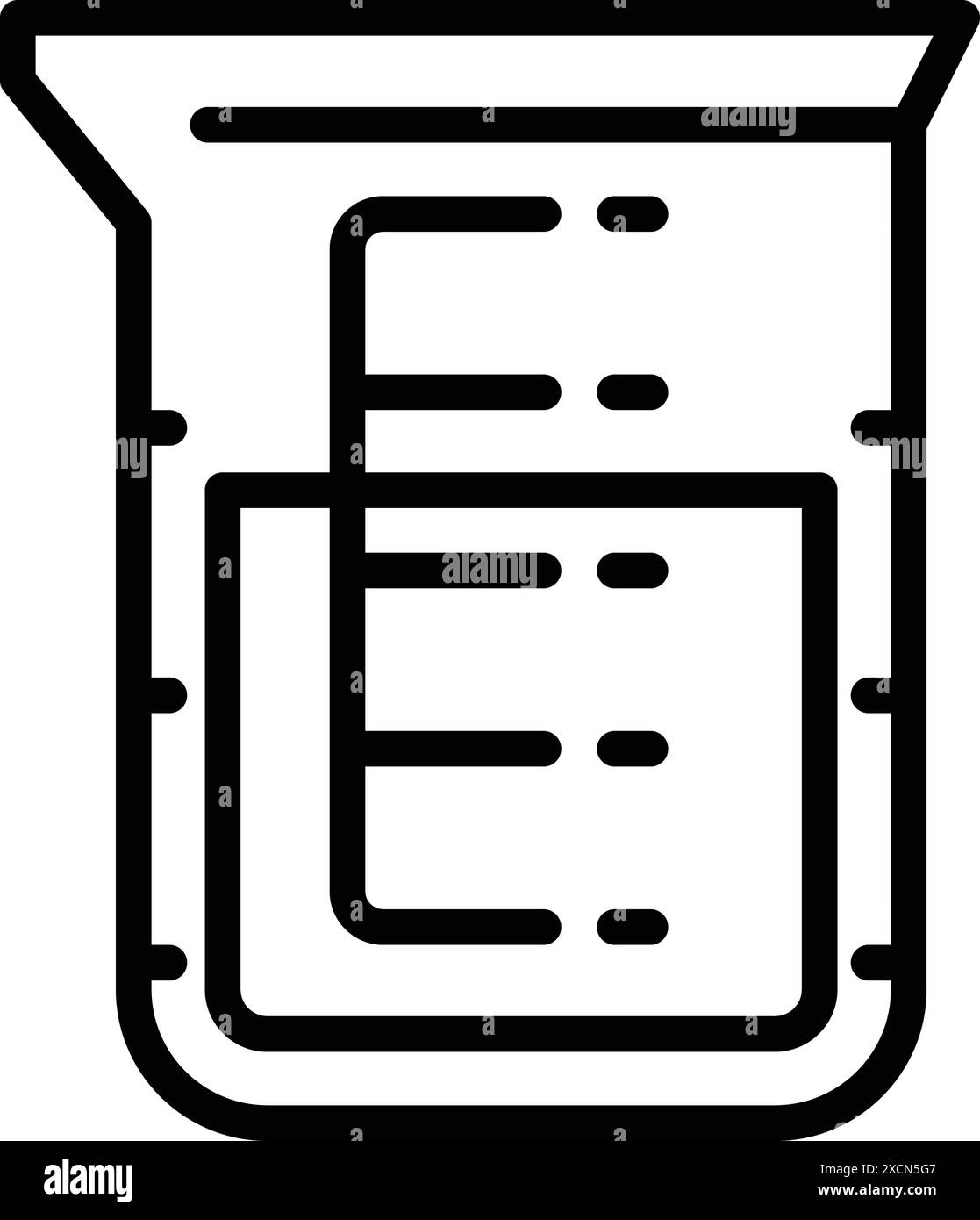 Icône pour bécher, laboratoire Illustration de Vecteur