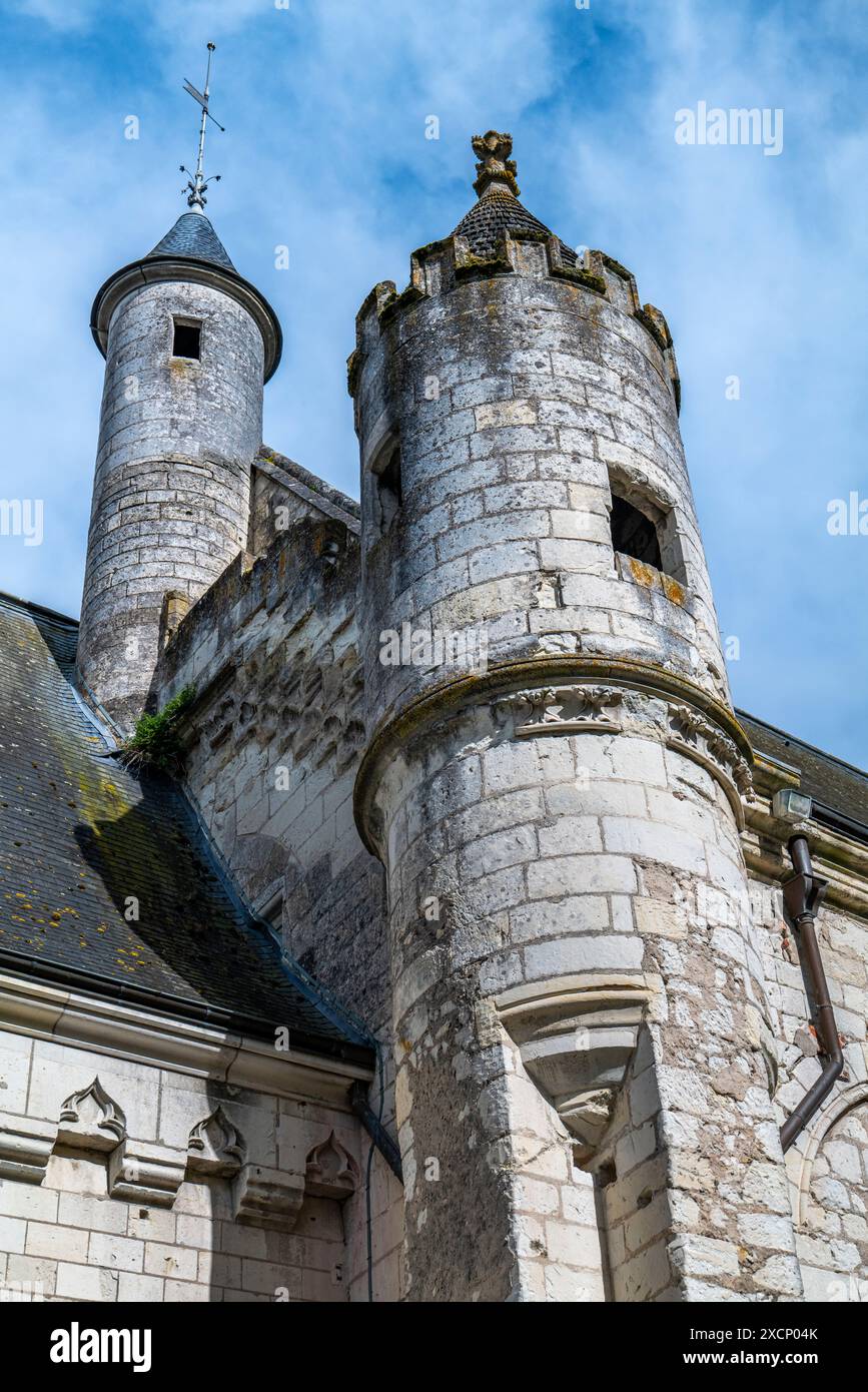 ROYAL LODGE (1370-1380) CHÂTEAU DE LOCHES (9ÈME SIÈCLE RECONSTRUIT EN 1204) LOCHES FRANCE Banque D'Images