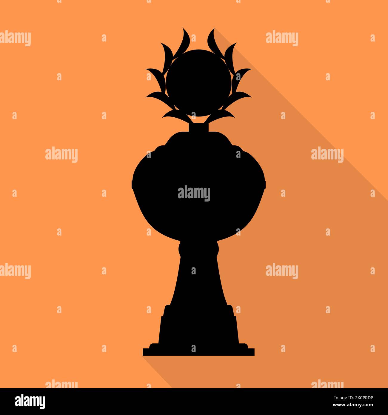 Coupe championne dans un style plat avec ombre. Prix du championnat pour la première place. Symbole de victoire. Illustration vectorielle. Illustration de Vecteur
