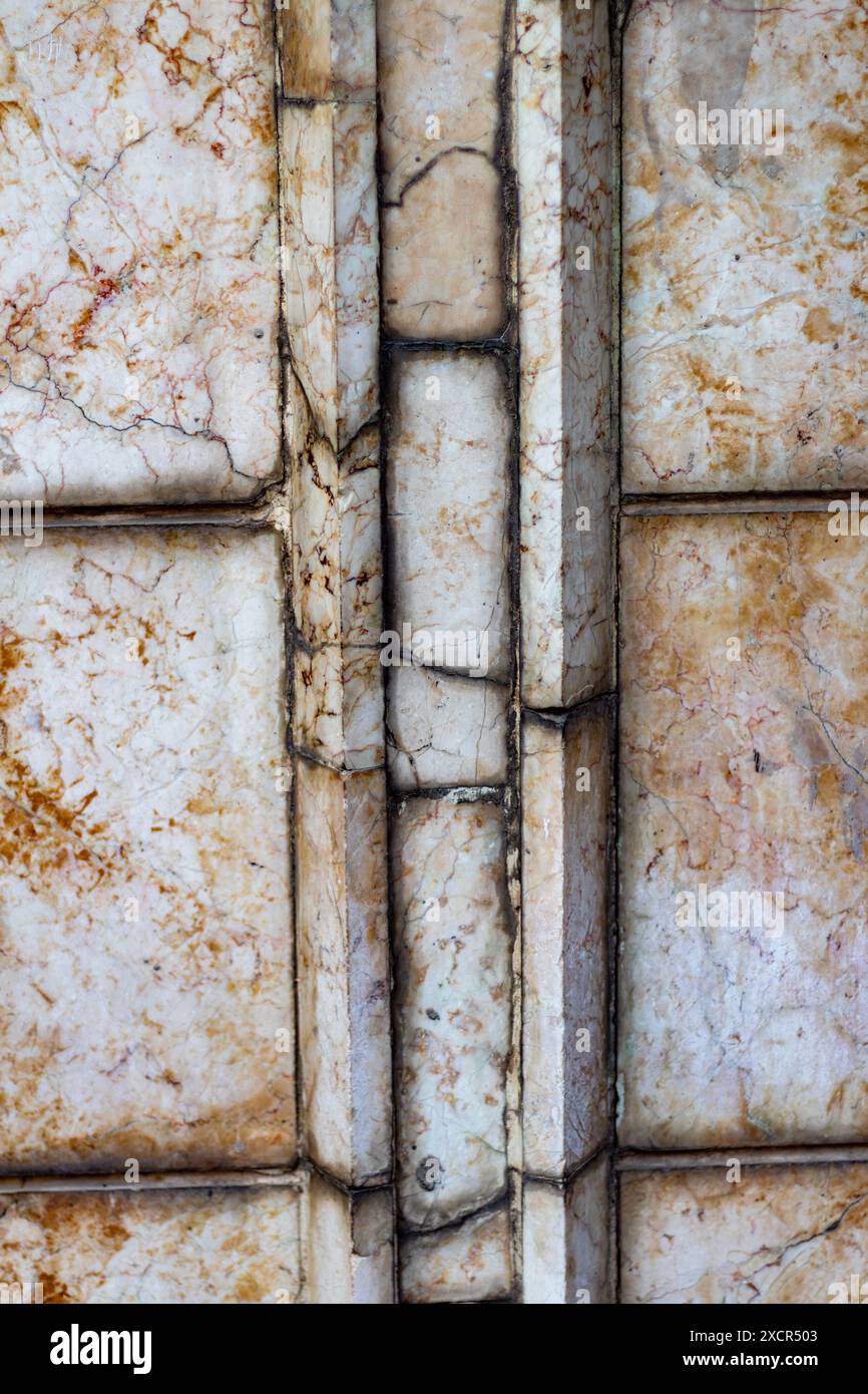 Vieux mur de marbre. Banque D'Images