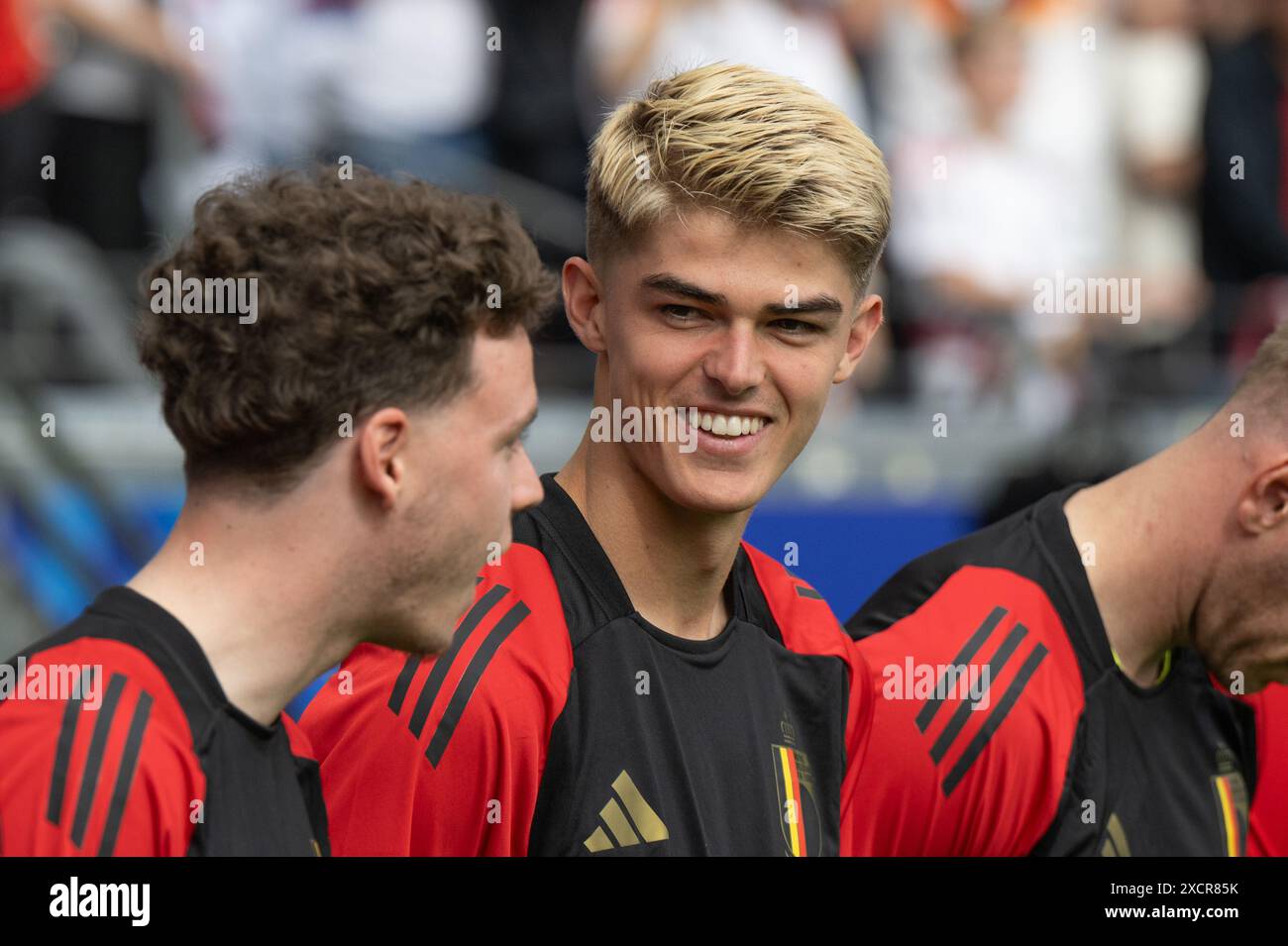 Charles de Ketelaere (17 ans), de Belgique, photographié lors d'un match de football entre les équipes nationales de Belgique, appelé les Diables rouges et de Slovaquie, lors de la première journée du groupe E dans la phase de groupes du tournoi UEFA Euro 2024 , le mardi 17 juin 2024 à Francfort , Allemagne . PHOTO SPORTPIX | David Catry Banque D'Images