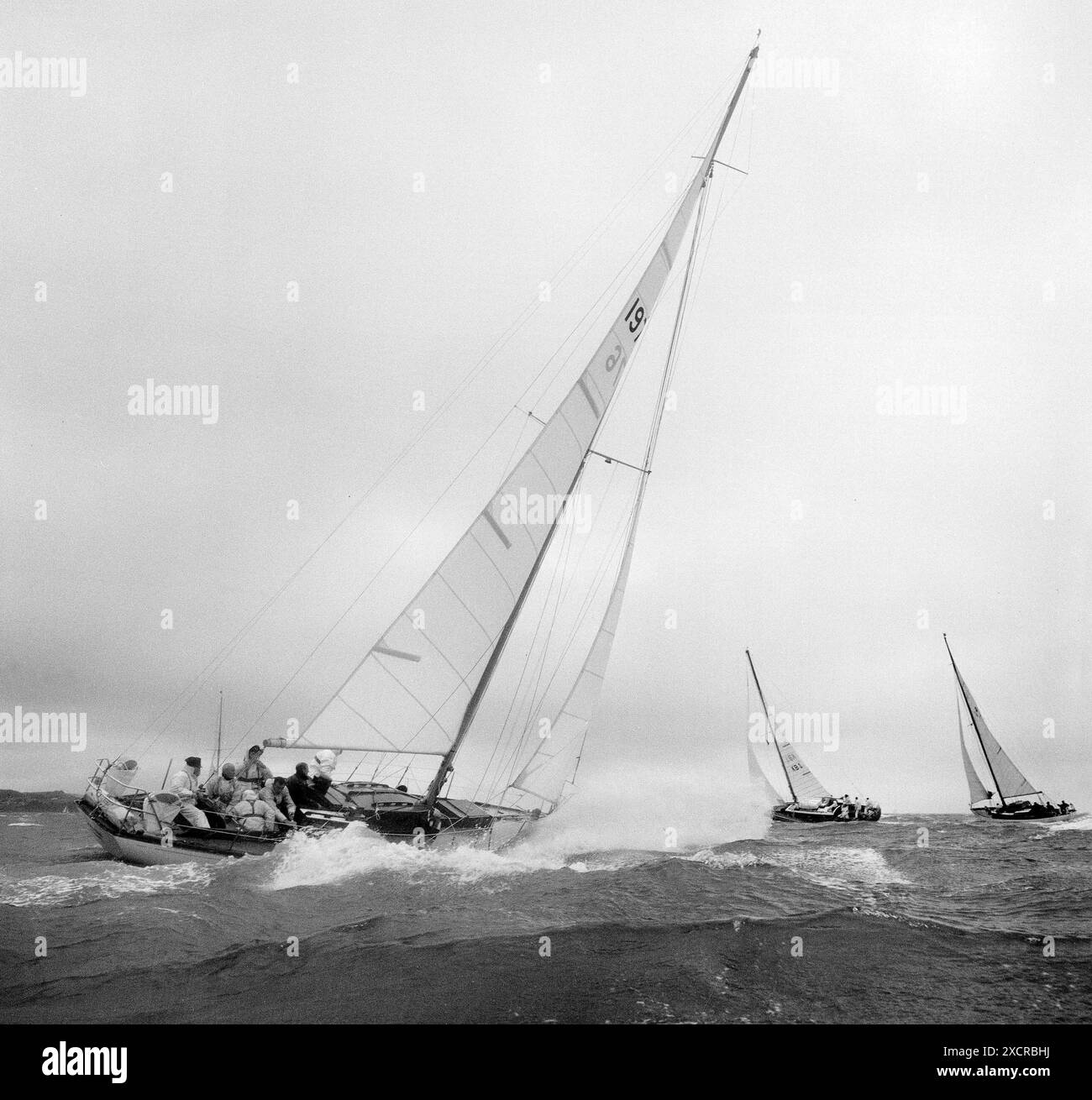 1963 Fastnet yacht race- le yacht 'Querida' Banque D'Images