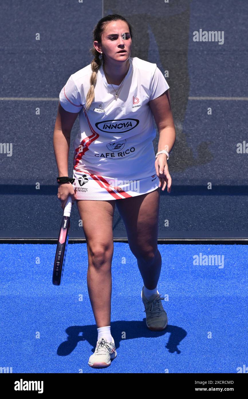 Rome, Italie : Teresa Navarro Lopez-Barajas et Ariadna Canellas Rodero sont en compétition dans la ronde 64 du premier ministre majeur Padel de BNL Italie au Foro Italico à Rome, Italie, le 18 juillet 2024 (crédit image : © Domenico Cippitelli/IPA via ZUMA Press) USAGE ÉDITORIAL SEULEMENT! Non destiné à UN USAGE commercial ! Banque D'Images