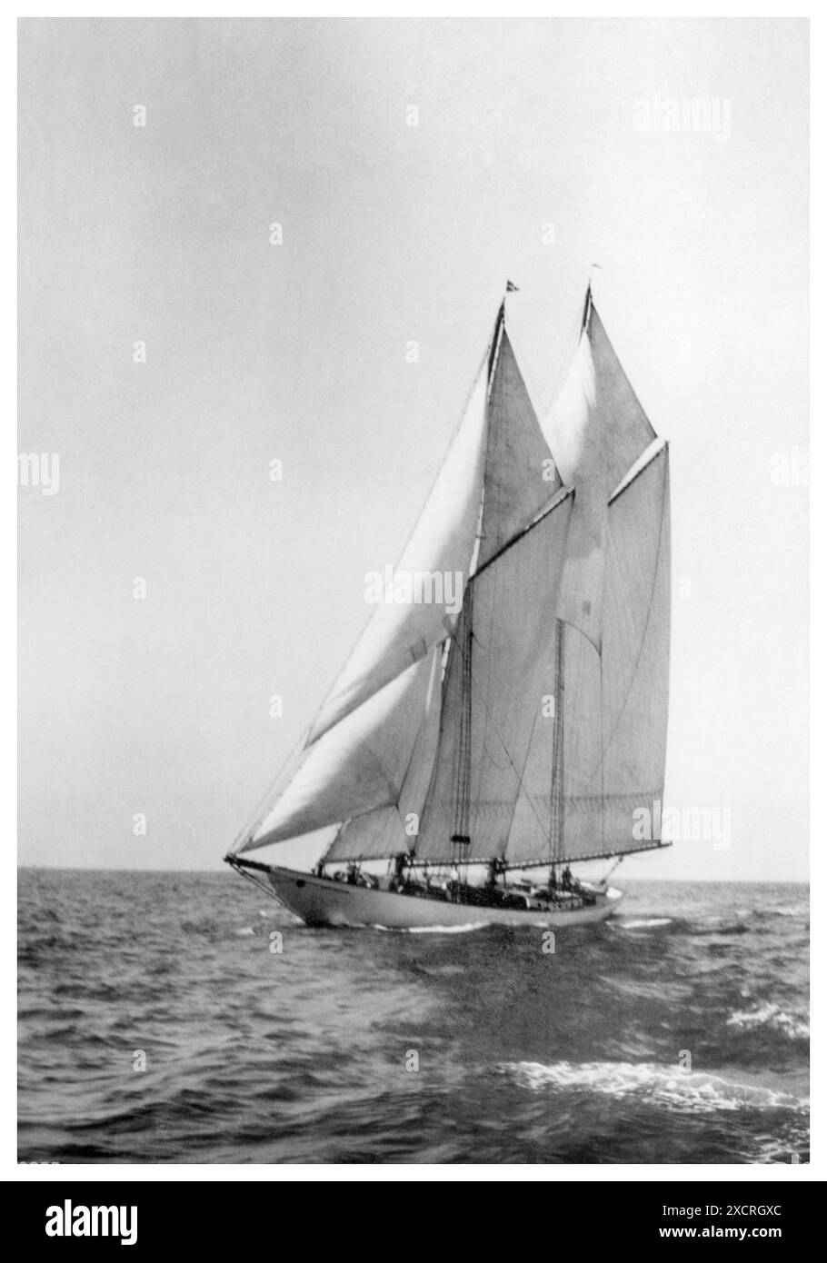1923 Transpac Ocean race : la goélette traditionnelle MARINER, a remporté les honneurs de ligne lors de la course de 1923 de Los Angeles à Honolulu Banque D'Images