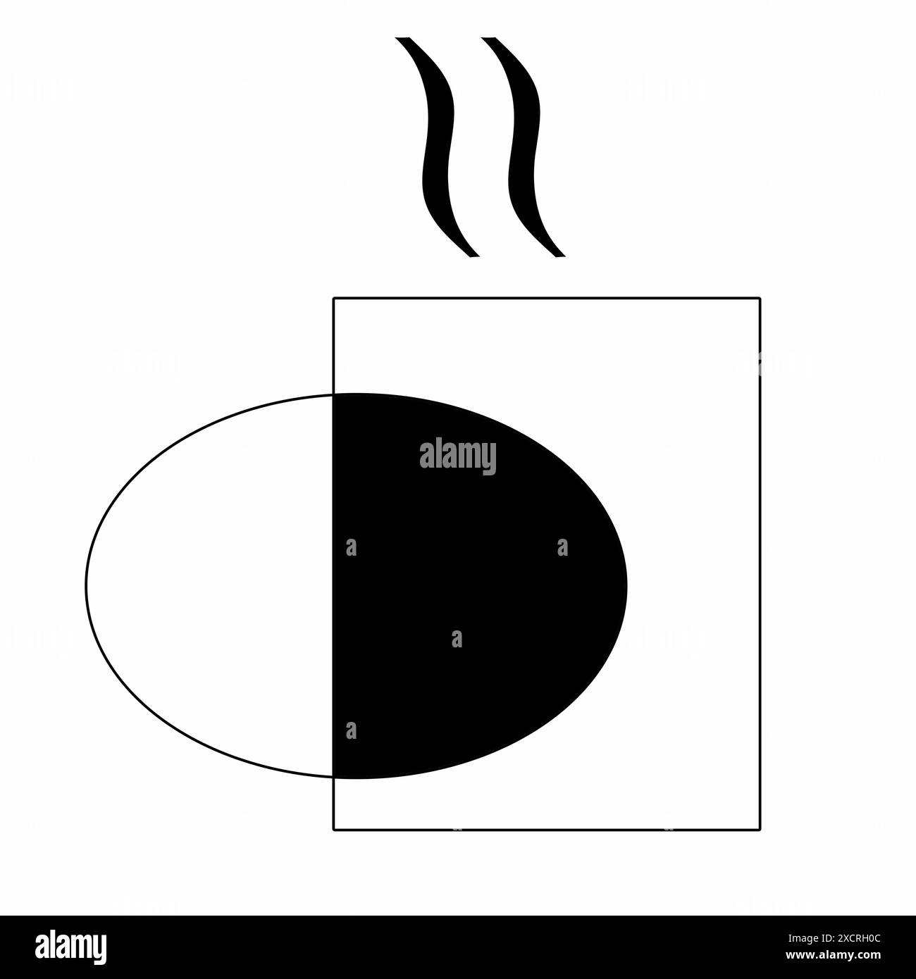 motif tasse à café Banque D'Images