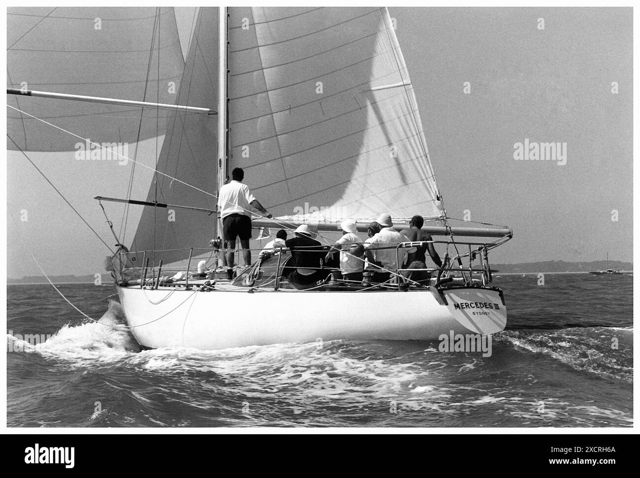 Coupe de l'Admiral 1967 : le yacht australien MERCEDES III skipper par Ted Kaufman a été le yacht le plus marqué de la Coupe de l'Admiral 1987 Banque D'Images