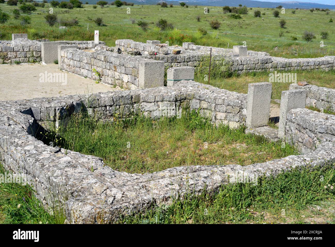 Colonia Clunia Sulpicia, ancienne cité romaine. Alto de Castro entre Coruña del Conde et Peñalba de Castro, province de Burgos, Castilla y Leon, Banque D'Images