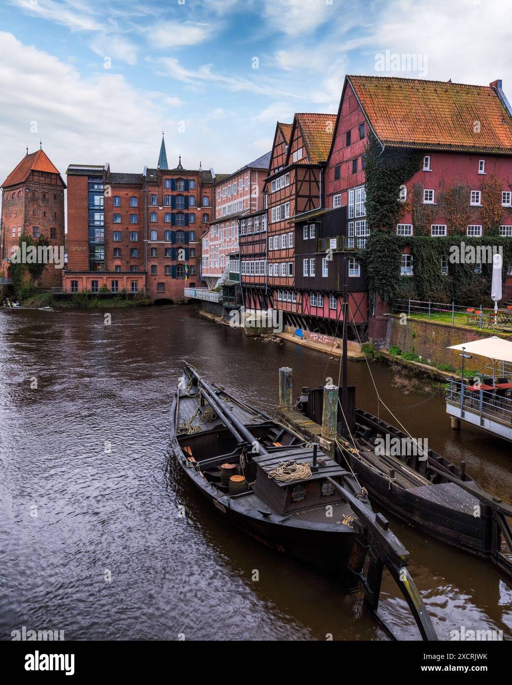 Belle vue sur le célèbre marché du quartier de Lüneburg Banque D'Images