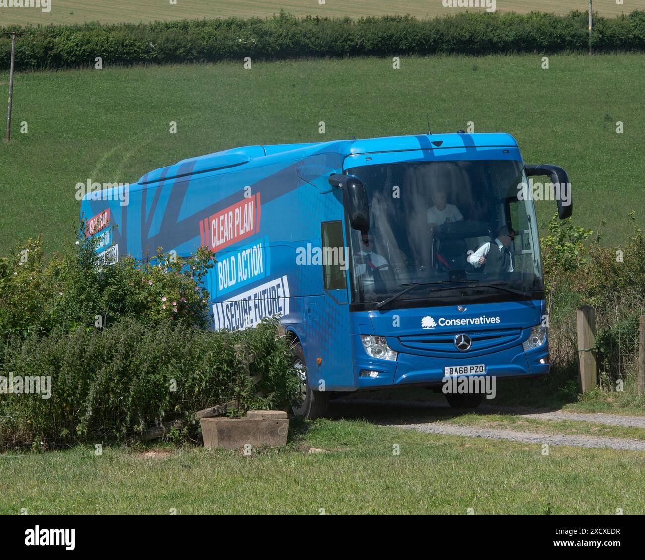 Bus de combat du parti conservateur Banque D'Images