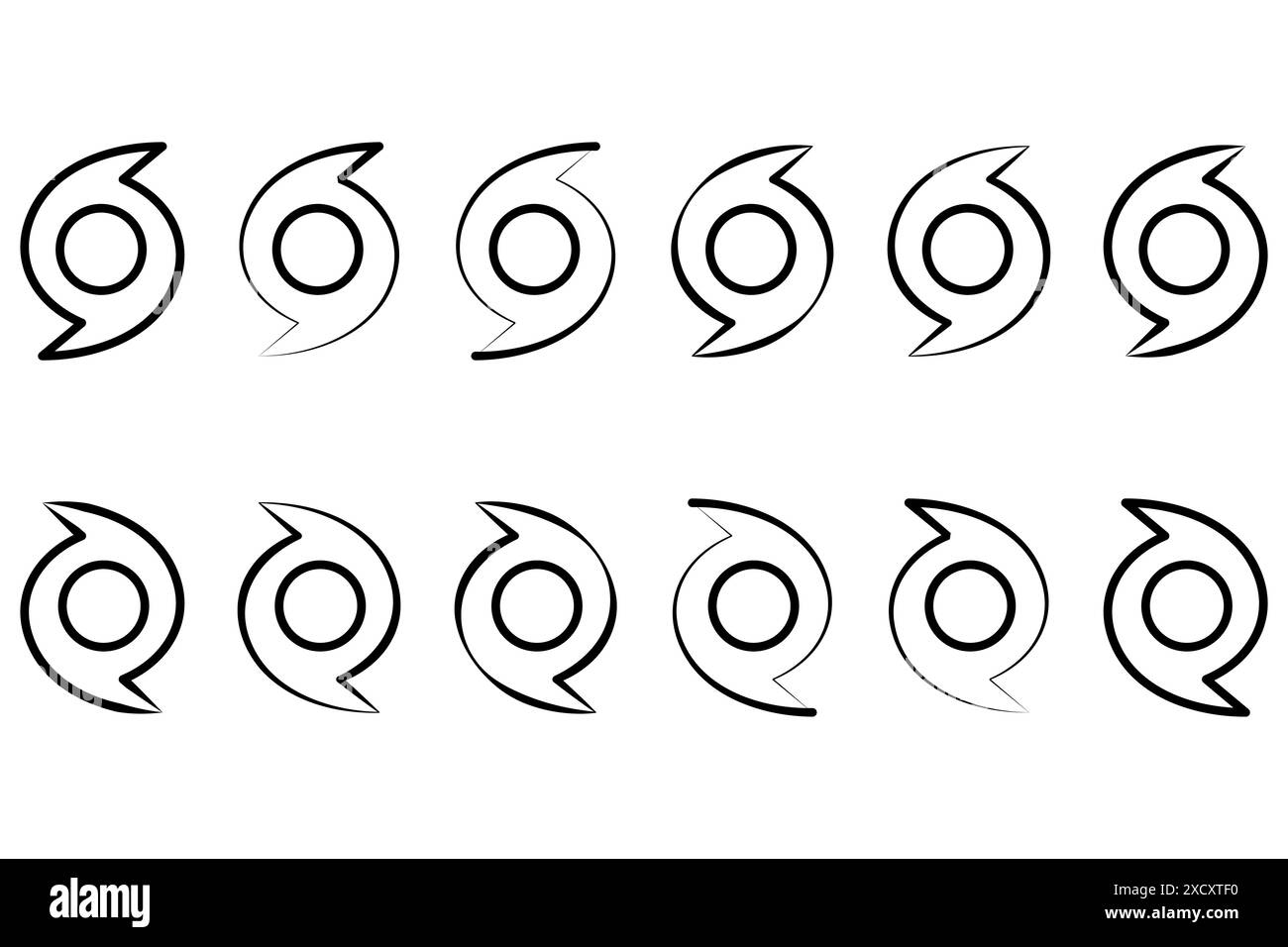 Collection d'icônes de ligne Hurricane pour le Web, l'interface utilisateur, les applications mobiles. Illustration de Vecteur
