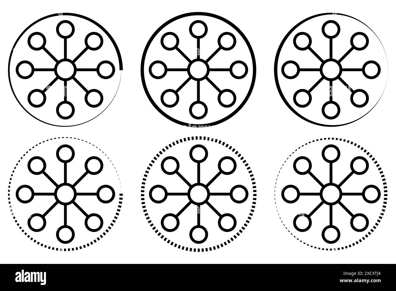 Symbole omnicanal mince liner, symbole de contour multicanal pour mobile et web. Illustration de Vecteur