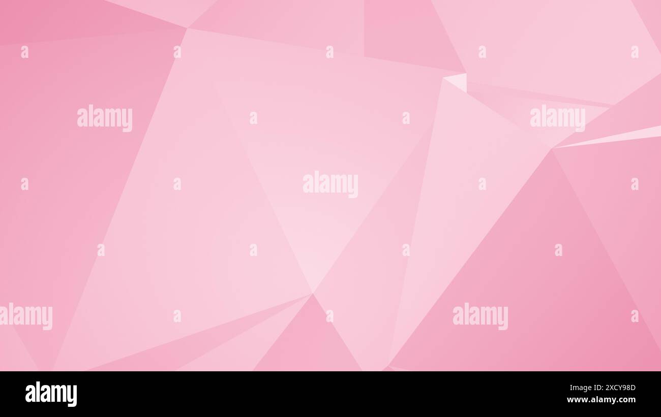 Fond de triangle géométrique abstrait dans des teintes roses. Fond triangulaire plein format haute résolution avec espace de copie. Banque D'Images
