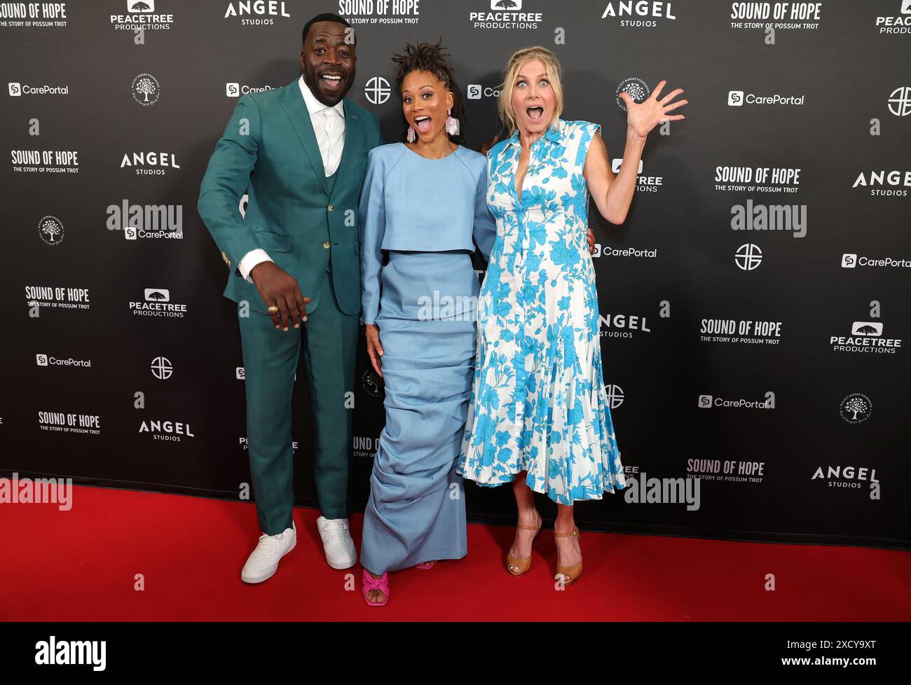 Los Angeles, CA. 18 juin 2024. Demetrius grosse, Nika King, Elizabeth Mitchell à la première de Sound of Hope : The Story of Possum Trot' le 18 juin 2024 au Linwood Dunn Theater à Los Angeles, Californie. Crédit : Faye Sadou/Media Punch/Alamy Live News Banque D'Images