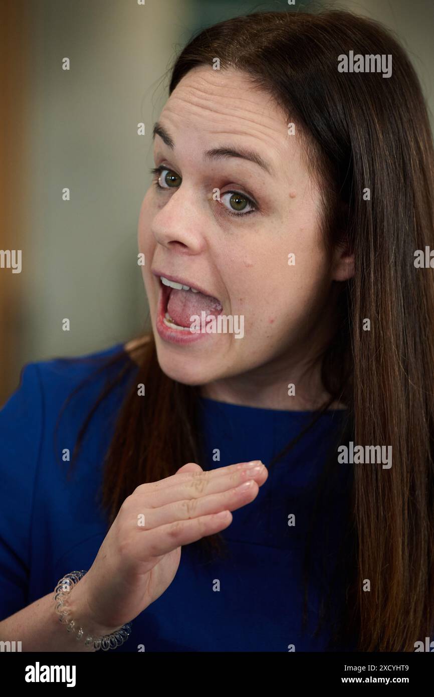 Édimbourg Écosse, Royaume-Uni 19 juin 2024. La chef adjointe du SNP, Kate Forbes, à Patina, lance le manifeste électoral du SNP à Westminster pour la campagne électorale générale. crédit sst/alamy live news Banque D'Images