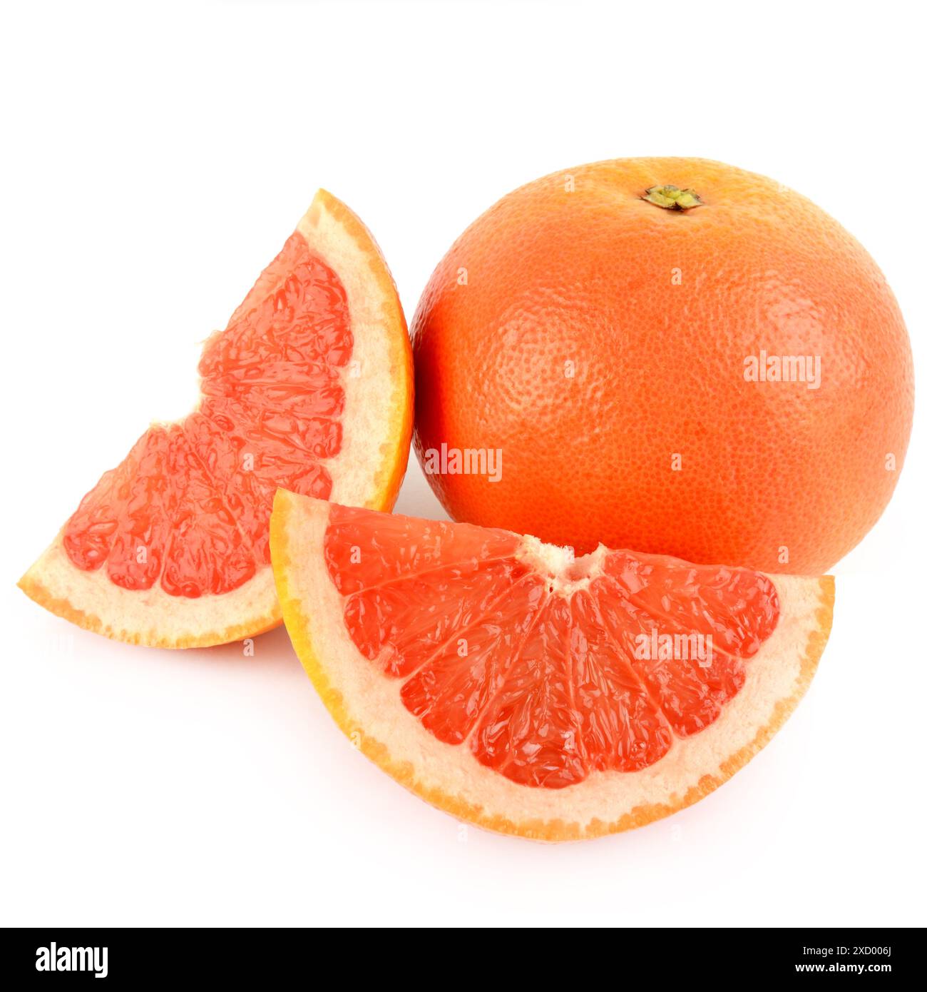 Pamplemousse isolé sur fond blanc. Banque D'Images