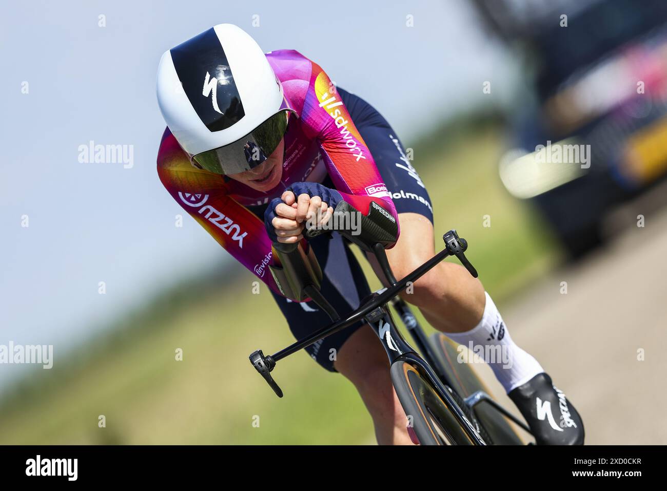 STEENBERGEN - demi Vollering en action lors des championnats nationaux de contre-la-montre à Steenbergen, Brabant. ANP VINCENT JANNINK Banque D'Images