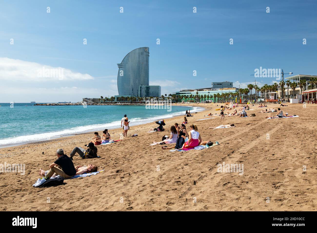 La plage de Barcelone, Espagne Banque D'Images