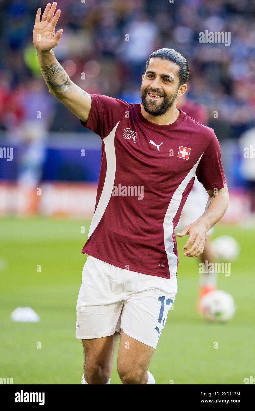Stade de Cologne, Cologne, Allemagne. 19 juin 2024. Euro 2024 Groupe A Football, Écosse contre Suisse ; Suisse ; crédit d'échauffement des joueurs suisses : action plus Sports/Alamy Live News Banque D'Images
